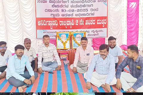 The strike started again by the village administration officials