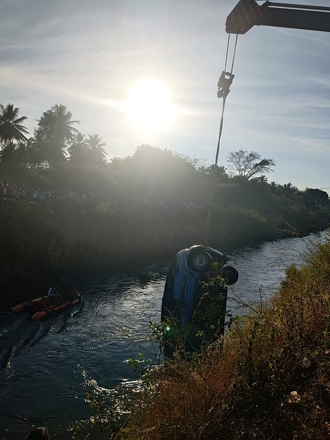 Three killed as car falls into canal Mandya