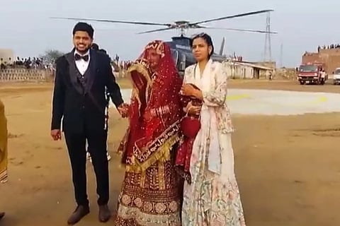 bridecamehelicopter