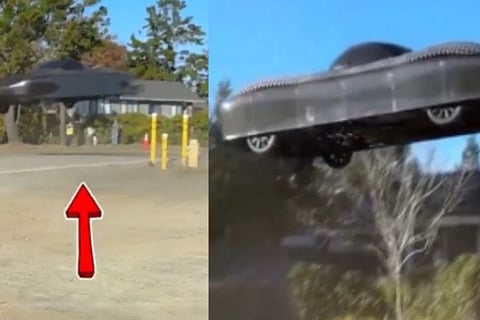 car flying