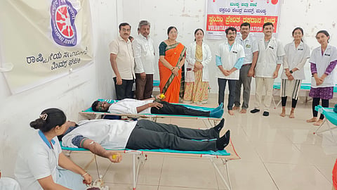 Blood donation camp in Mims Mandya