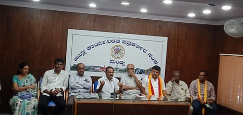 Former Legislative Council member press conference Mandya