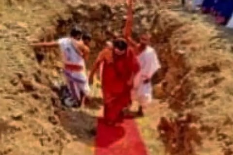 Laying of foundation stone for Shankara Matha construction