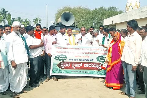 Massive march by farmers