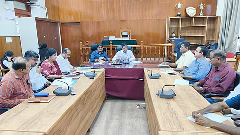 Meeting with political party leaders Mandya