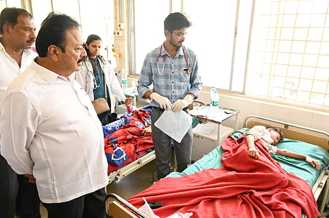 Minister CRS inquired about child health Mandya