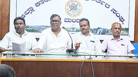 Press conference against the state government Mandya