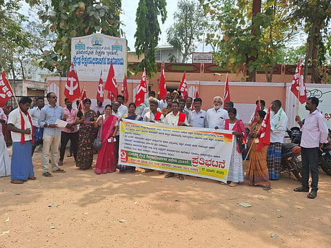 Protest demanding a thorough investigation Mandya