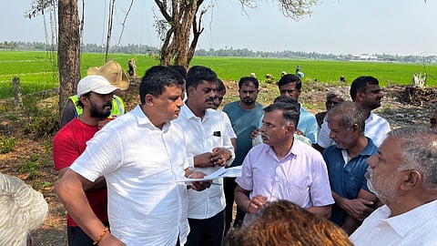 Verification of government land in Kallahalli Mandya