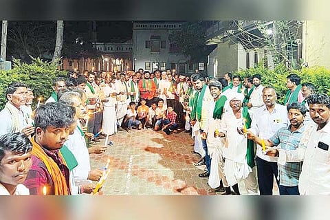 gurugunta formars protest