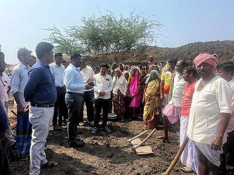 district koppal nrega zp pd prakash v visit lebagera