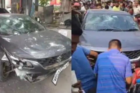Drunk Filmmaker Crashes Through Kolkata Market