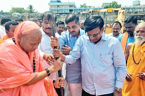 Foundation stone laid for new pilgrim residence in Srisailam