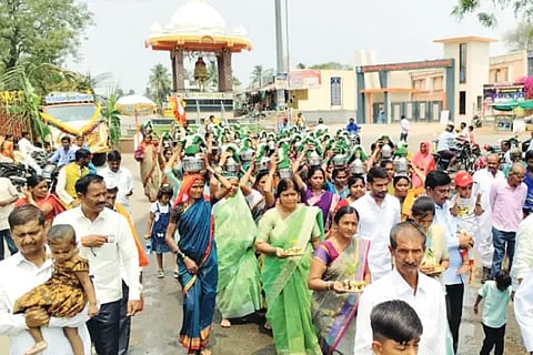 Installation of the Venkateswara idol
