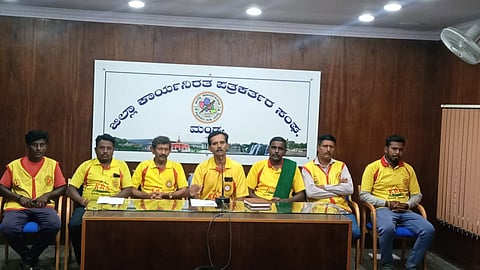 Karnataka Rashtra Samithi Party press conference Mandya