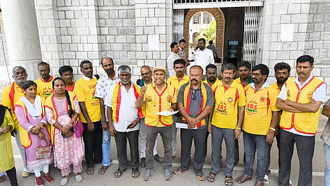 Karnataka Rashtra Samiti Party protest Mandya