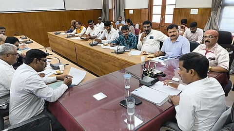 Meeting regarding the construction of K.S. Narasimhaswamy Memorial Mandya