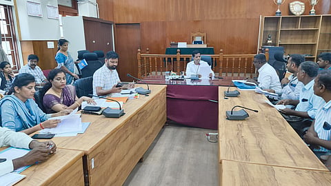 Outsourced employees grievance meeting Mandya