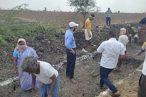 ZP CEO inspects NREGA work