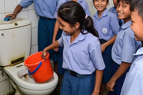 school toilet fir