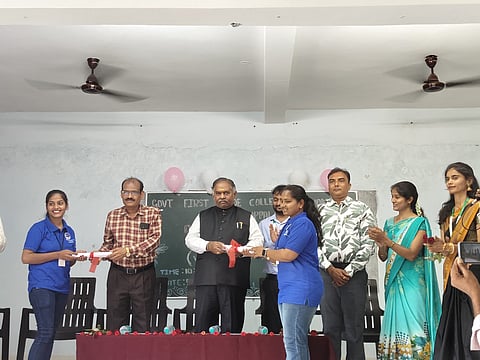 district koppal computer lab innaugration vc ravi bk