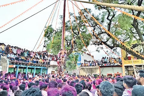 A festive atmosphere in Yallatti village