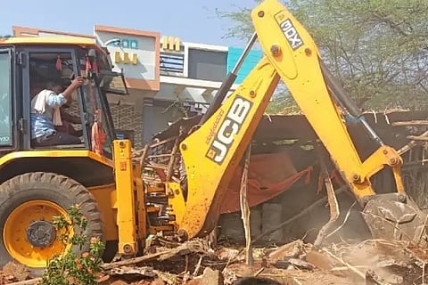Encroachment clearance operation in Halingali village