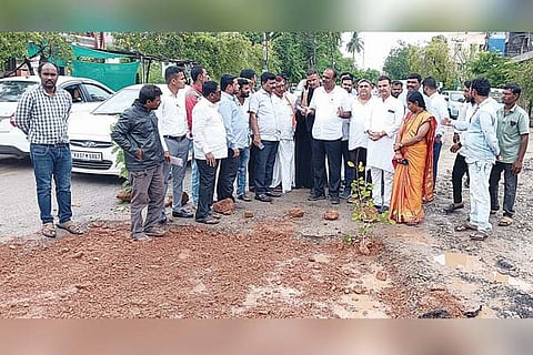 Gangavathi MP visit to city