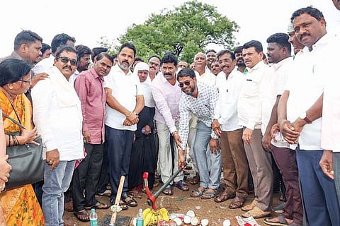 Kanakagiri road repair bhomi puja