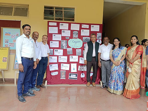 Leaflet and coin exhibition Mandya