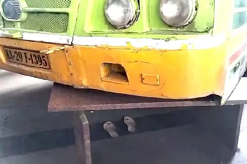 Passenger bus crashed