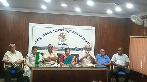 Press conference against Mahesh Joshi Mandya