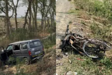 road accident 6 people end life in collision between car and bike