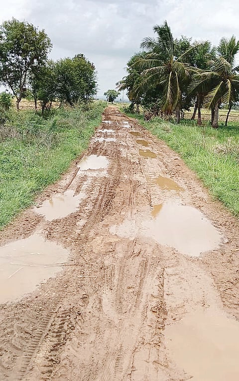 road mud field