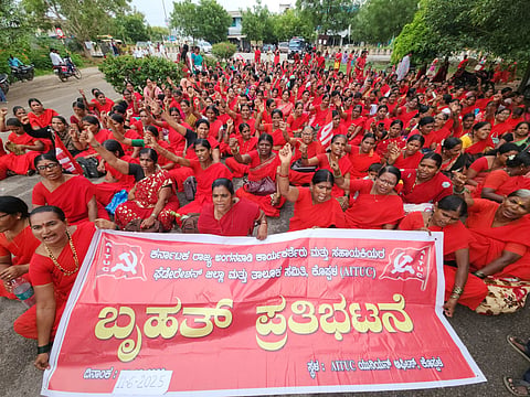 district koppal anganawadi workers women and child department