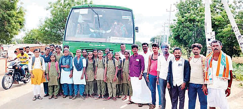 Protest by students
