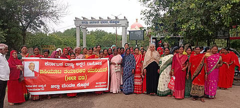 district koppal mid day meals scheme employees protest