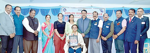 ಕೆ.ಜಿ.ನಿಧಿಗೆ ರೋಟರಿ ಹಿಲ್ಸ್‌ನಿಂದ ಸನ್ಮಾನ