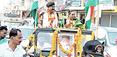 A soldier who returned to his homeland after rendering valuable service