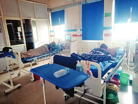 Badami Taluka Hospital is not blessed with facilities.