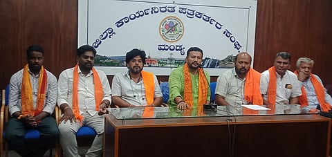 Bajrangsena State President Press Conference Mandya
