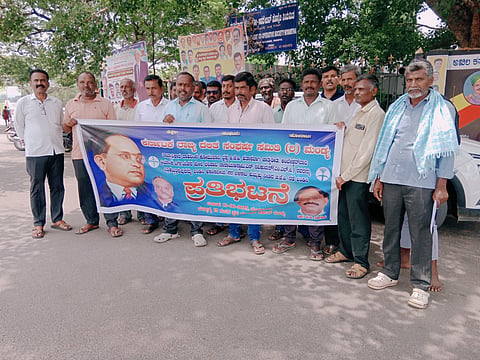Dalit Sangharsh Committee protest Mandya