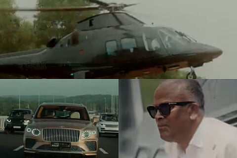 Indian man who came in helicopter to get car delivery