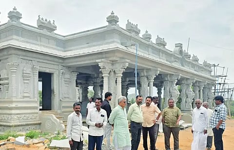 Mookeshwari temple work completed in the year