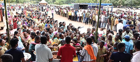 Offering of food on the occasion of Nalvadi Krishnaraja Wodeyar Jayanti