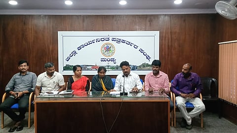 Press Conference Against Police Mandya