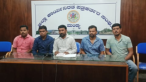 Press Conference on Inauguration of Raitha School Mandya