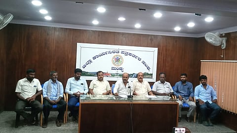 Press conference on the inauguration of the drinking water unit Mandya