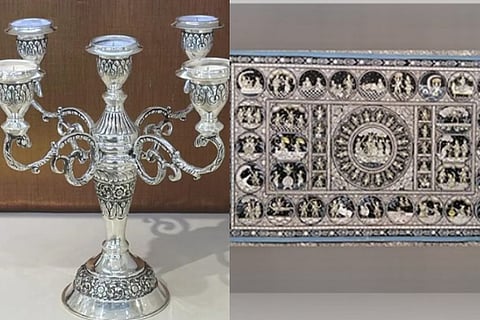 Silver Candle Stand
