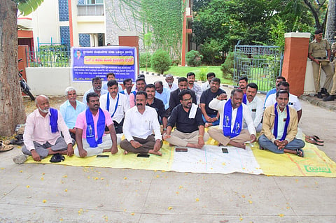 Union of Progressive Organizations protest Mandya